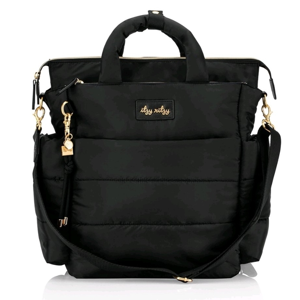 Itzy Ritzy Dream Convertible Diaper Bag Black Brand NWT